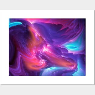 Nebula in Space Background Posters and Art